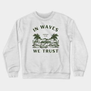 Vintage Surfing Surfer Waves Crewneck Sweatshirt